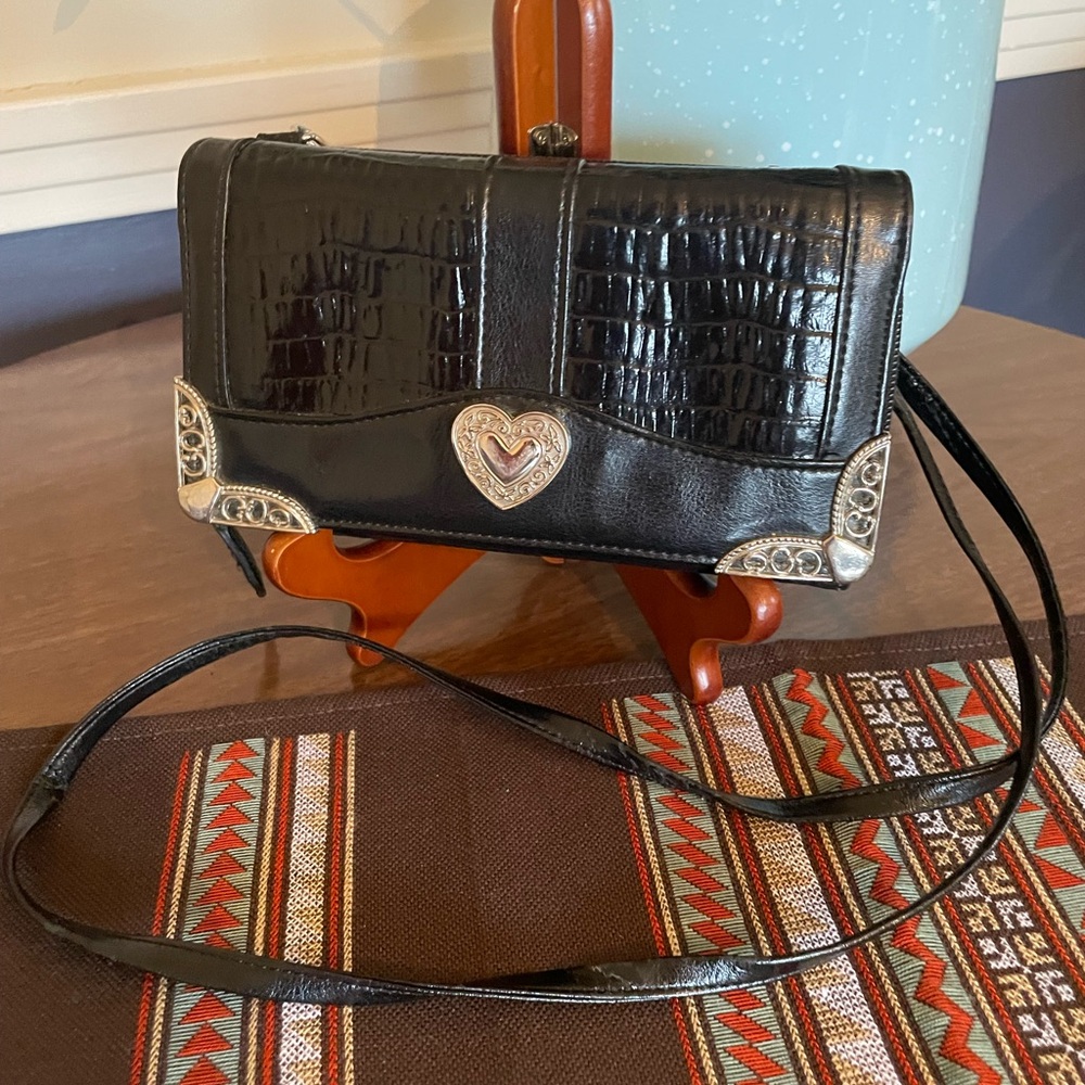 *SOLD* Croc Embossed Crossbody Wallet and Cell Phone Holder